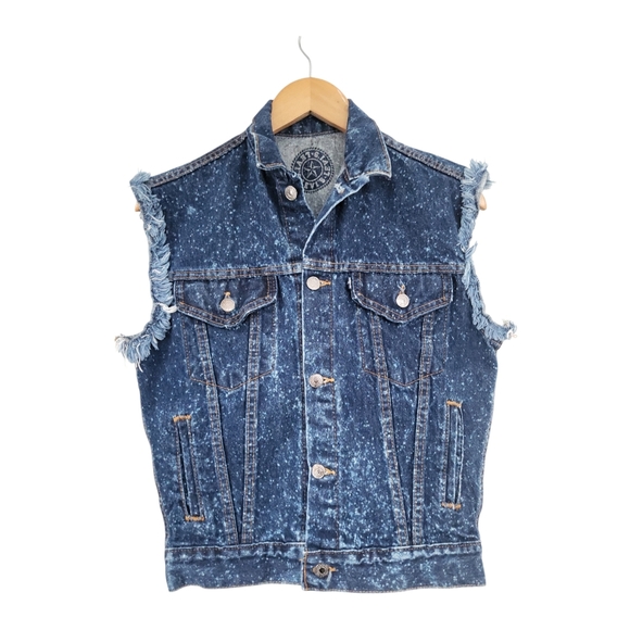 Levi's Other - Vintage 80's Levi's Galactic Spotted 4 Pocket Frayed Denim Vest M